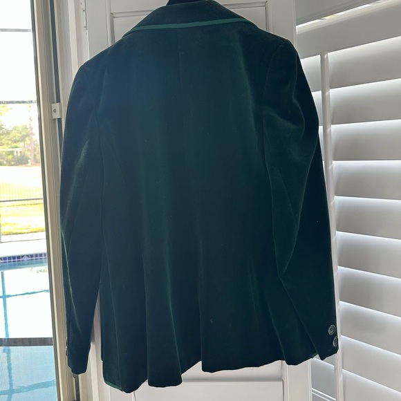 MANSFIELD ENGLAND Green Velvet Vintage Blazer - Picture 2 of 5